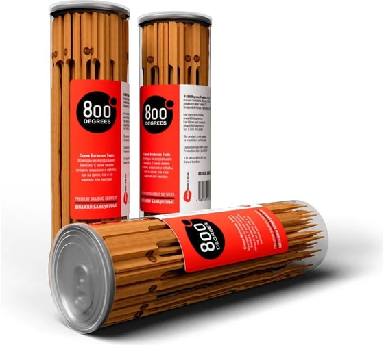 Изображение товара Шпажки бамбуковые длинные 800 Degrees Bamboo Skewers, 130 шт 800DGR-BBQ03