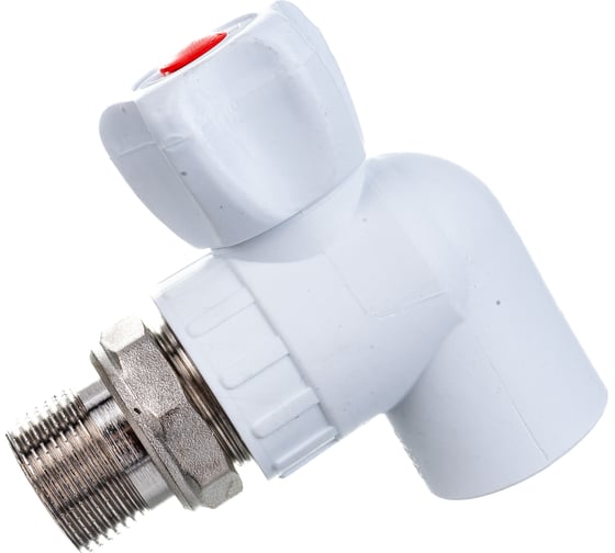 Изображение товара Шаровый кран для радиатора КРОСС PPRC с американкой, угловой, 25-3/4 НР 60156