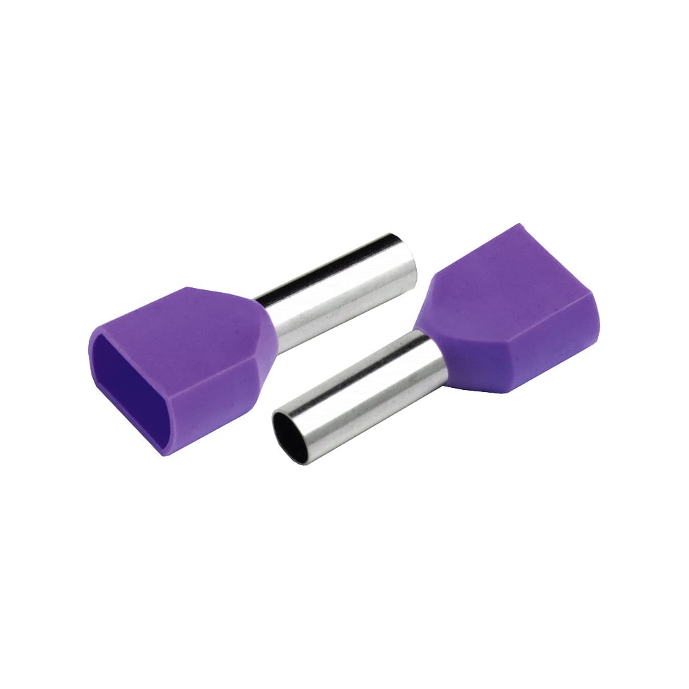 Изображение товара Наконечник-гильза GNGI-E2-2x2,5 для электрических проводов, комплект 50 штук