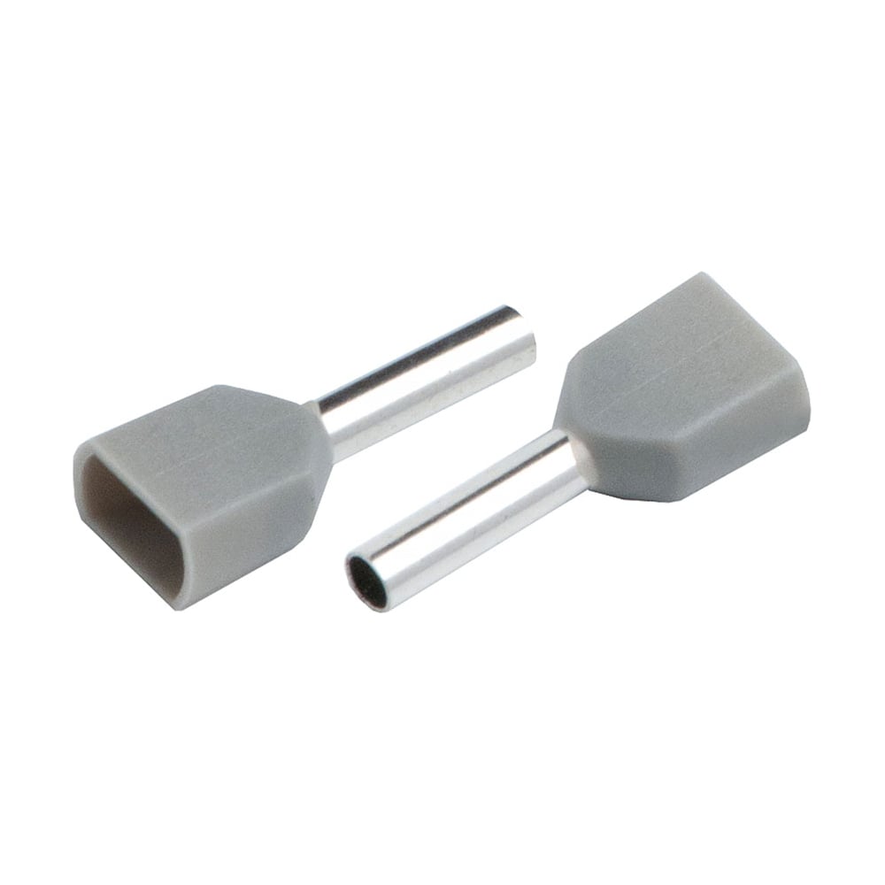 Изображение товара Гильза НГИ2 для соединения кабелей 2х4 мм², 50 шт, серый