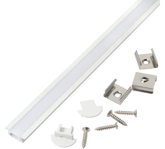 Изображение товара Алюминиевый профиль для светодиодной ленты General Lighting Systems 2 метра, 7х22мм, белый GAL-GLS-2000-7-22-W 523130