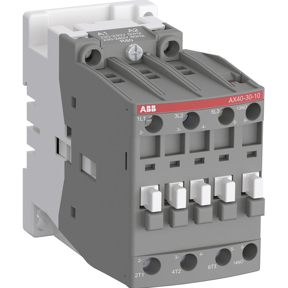 фото Контактор abb ax32-30-10-80, 32а, ac3, катушка управления, 220-230в, ас 1sbl281074r8010