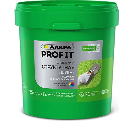 Изображение товара Структурная штукатурка Лакра PROF IT шуба, 25 кг Лк-00008188