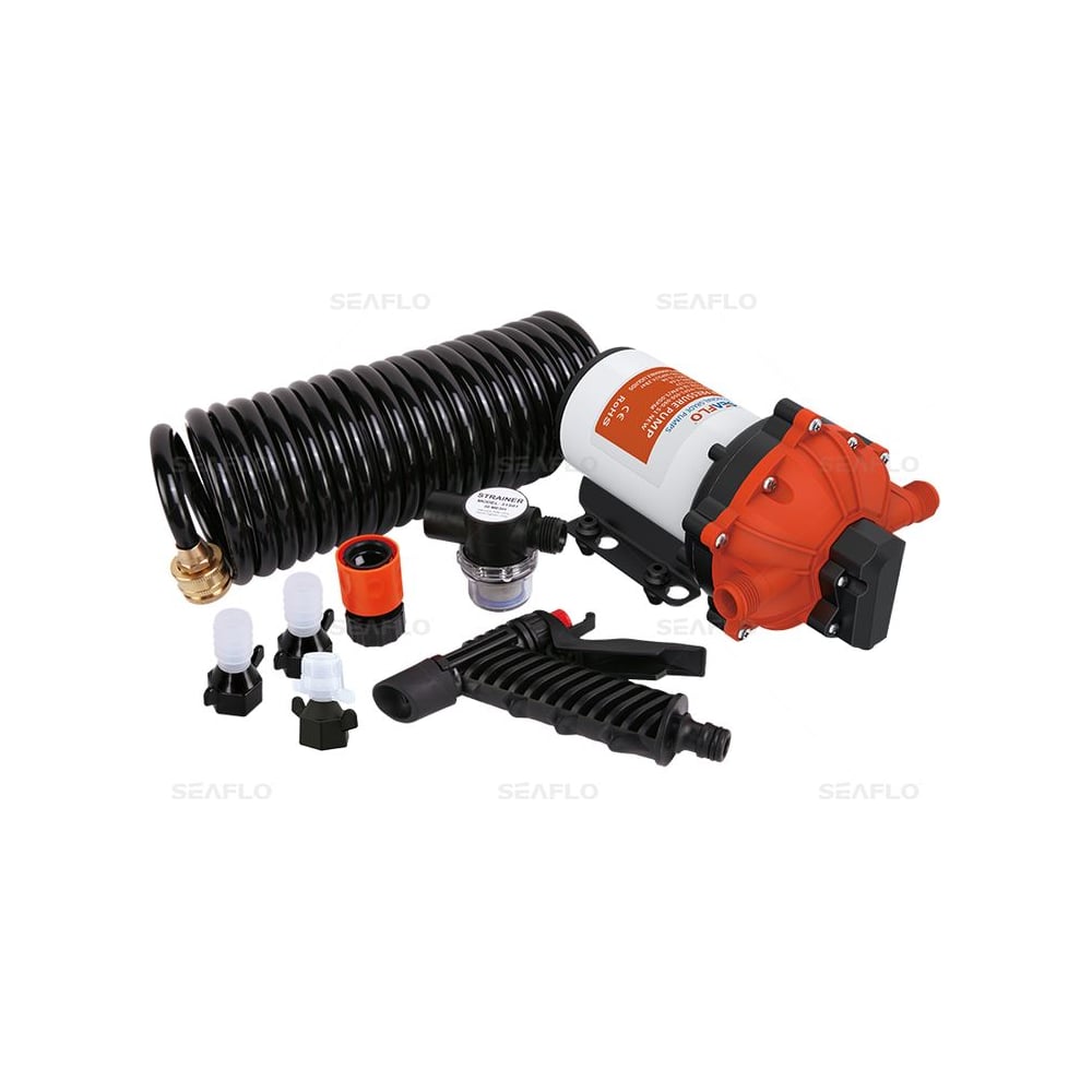 Изображение товара Комплект помывочный SeaFlo 19.7 л/мин, 4.8 бар, 12В SFWP1-052-070-51A