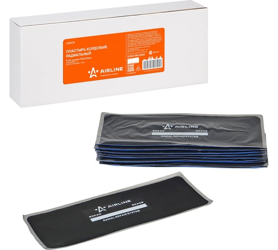 Изображение товара Пластырь кордовый, радиальный Airline R-44 125х330 мм, 10 шт. ATRK78