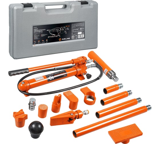Изображение товара Растяжка гидравлическая для кузовных работ Airline 10 т, набор 17 предметов, пластиковый кейс ASHBS02