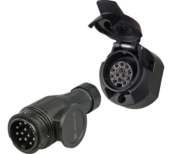 Изображение товара Розетка и вилка фаркопа Airline 12В 13 контактов ЕВРО пластик комплект ATE-48