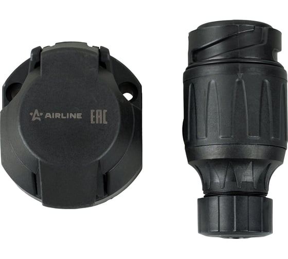 Изображение товара Розетка и вилка фаркопа Airline 12В 13 контактов ЕВРО пластик комплект (вилка укороченная) ATE-49