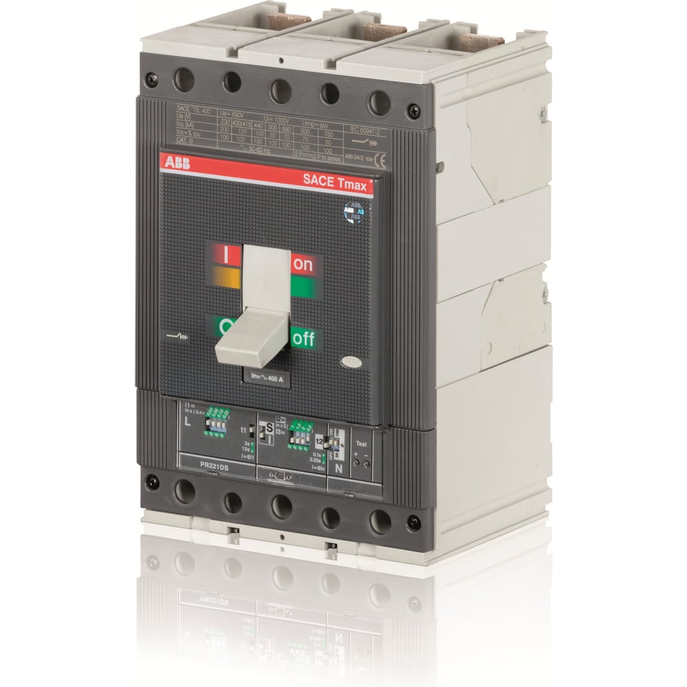 Изображение товара Автоматический выключатель ABB 3-полюсный 400А 50кА IP20 T5S 400 PR221DS-LS/I