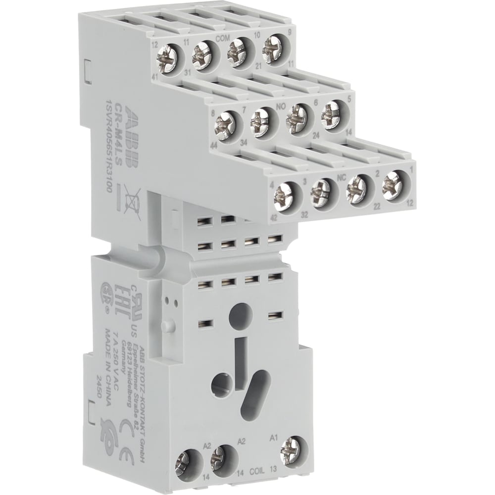 Изображение товара Цоколь ABB CR-M4LS для реле CR-M, 10 шт, IP20