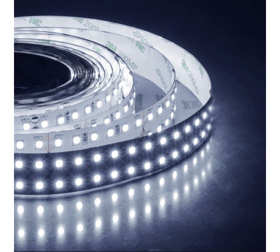 Изображение товара Светодиодная лента Apeyron 24В, 38Вт/м, smd2835, 240д/м, IP20, 3800Лм/м, подложка 20мм, 5м, 6500К 00-305