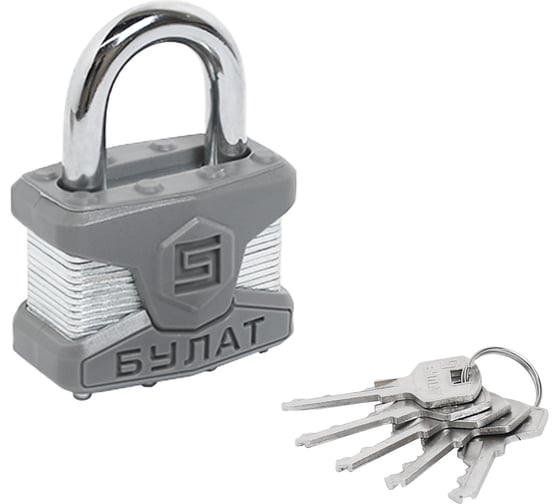 Изображение товара Замок навесной БУЛАТ ВС 0150 ПЛ стальной, 5 кл., d=9 мм 16517