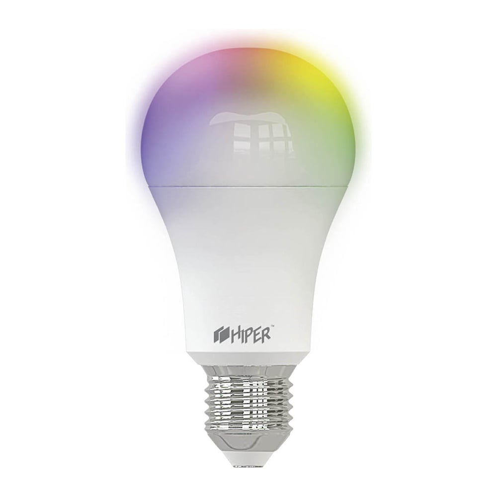 фото Умная led лампочка hiper wifi 2.4 ггц, e27, ac 220-250в,2700k-6500k, a+,1020 лм hi-a61 rgb