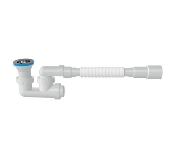 Изображение товара Сифон для душевого поддона AV Engineering низкий h120мм, выпуск 70мм, с гибкой трубой 1 1/2-40/50мм, AVE129725