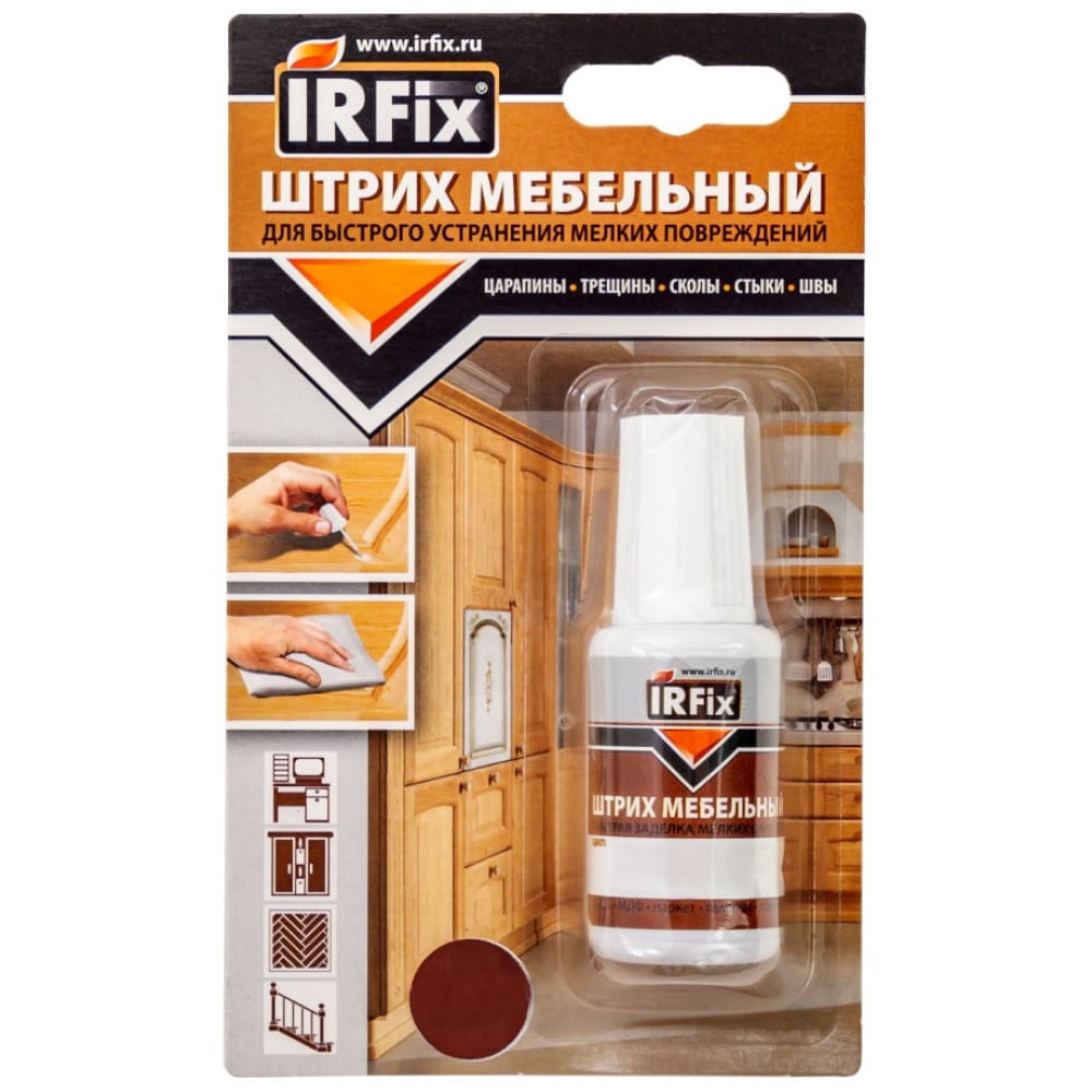Мебельный штрих IRFIX карандаш irfix венге для реставрации трещин