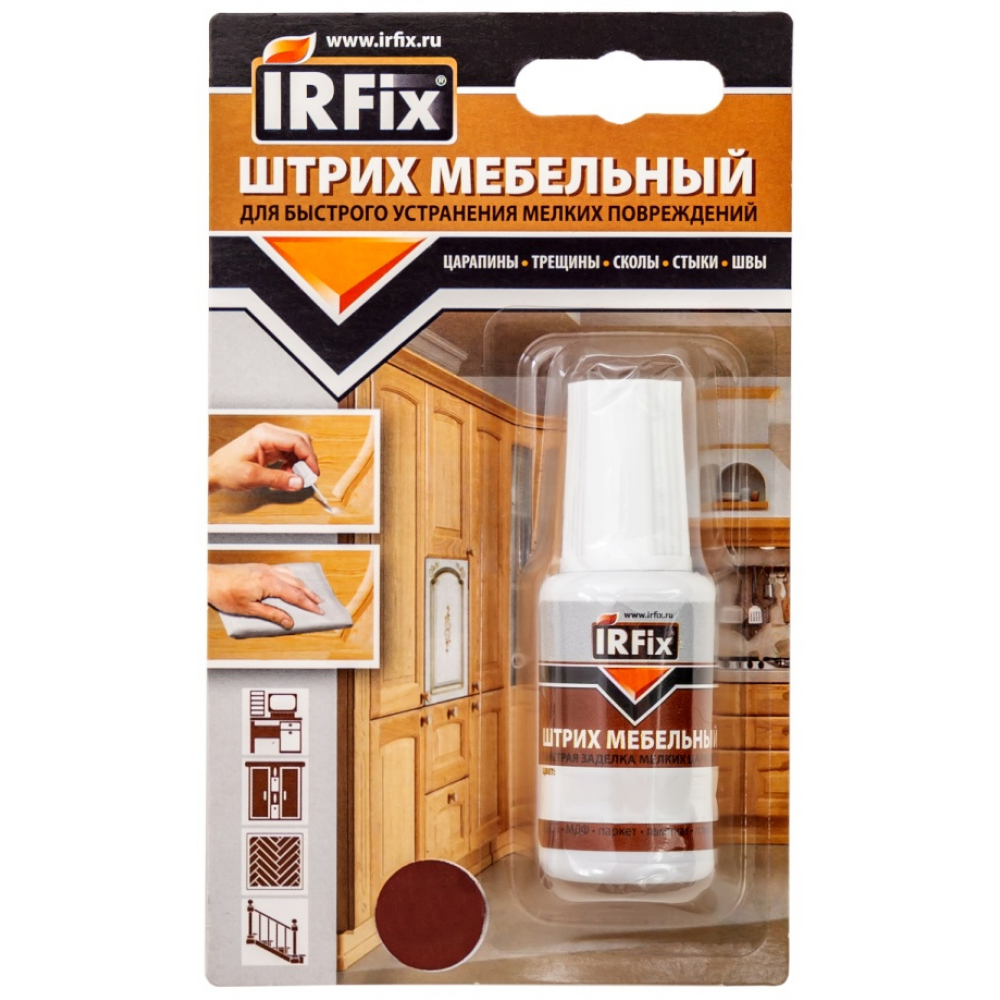 Мебельный штрих IRFIX карандаш irfix ольха для реставрации трещин