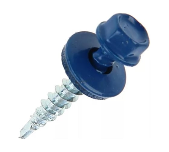 Изображение товара Кровельный саморез Госкреп 4.8х28 мм, RAL 5005, ярко-синие, 60 шт., пластиковый контейнер, 280 мл 2-0017290