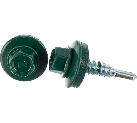 Изображение товара Кровельный саморез Госкреп 5.5х25 мм, RAL 6005, зеленый мох, 60 шт., пластиковый контейнер, 280 мл 2-0018360