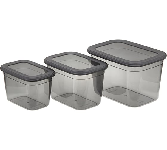 Изображение товара Набор емкостей для продуктов IDEA РЕСПЕКТ 0,8 л+1,3 л+2,3 л М 1265