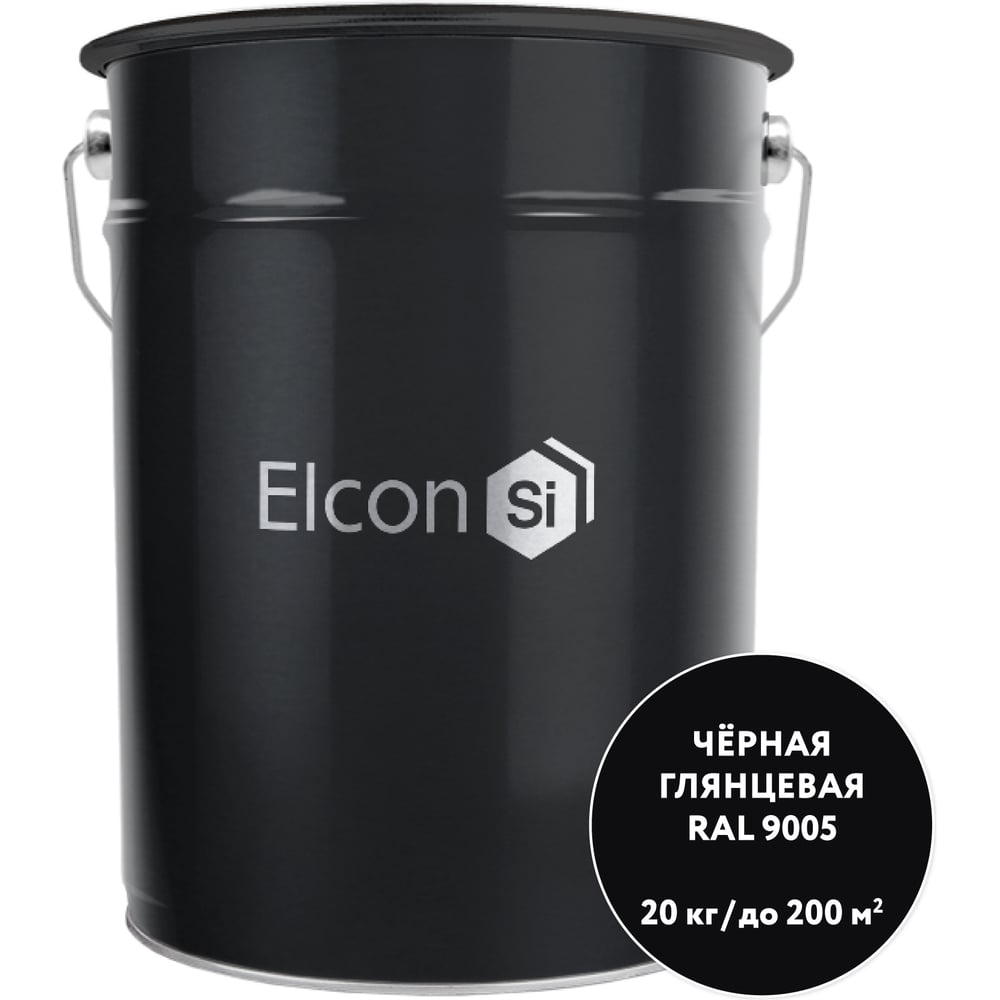 Грунт-эмаль 3 в 1 Elcon глянцевая черная RAL 9005 00-00750259