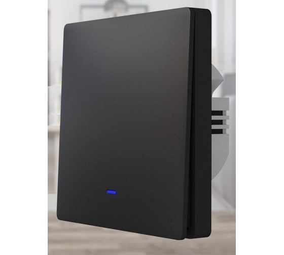 Изображение товара Умный выключатель LOCKTOK с Алисой одноклавишный черный Выключатель_1клавиш_черный