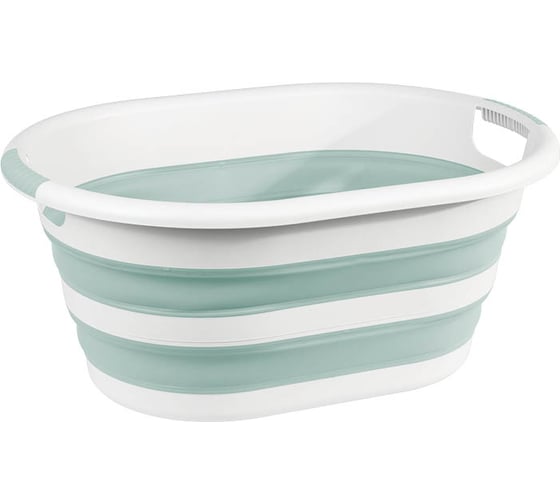Изображение товара Таз IDEA ФЛЕКС овальный, 38 л, складной, морская волна М 2515 М 2515 Морская волна