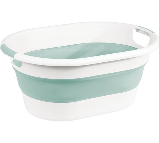 Изображение товара Таз IDEA ФЛЕКС овальный, 25 л, складной, морская волна М 2517