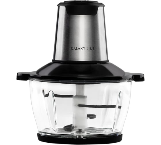 Изображение товара Чоппер электрический Galaxy LINE GL 2363, черный, стеклянная чаша 1,5 л, 500 Вт, двойной нож из нержавеющей стали, 2 скорости, 7020323630
