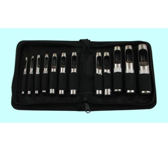 Изображение товара Набор высечек пробойников CNIC из 12-ти шт. от 3 до 19мм в сумке ОТ211 54671