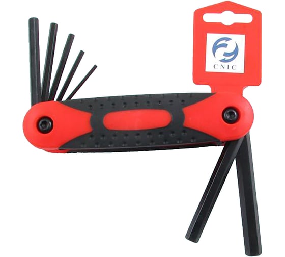 Изображение товара Набор шестигранных ключей CNIC дюймовых из 7шт 3/32-3/8 в пласт. корпусе CrV 2254S 48769