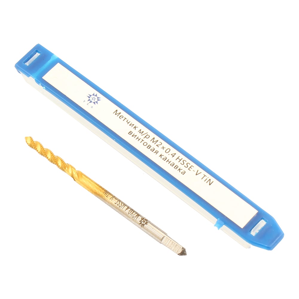 Изображение товара Метчик TLX М 2,0 0,4 м/р из HSS-E-V3 с покрытием TiN для метрической резьбы M2