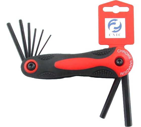 Изображение товара Набор шестигранных ключей CNIC дюймовых из 8шт 1/16-5/16 в пласт. корпусе CrV 2253 48767