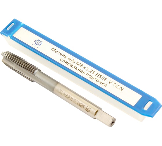 Изображение товара Метчик TLX М 8,0 1,25 м/р.HSSЕ-V GV3 спиральная подточка, покрытие TiСN ISO 529 74591
