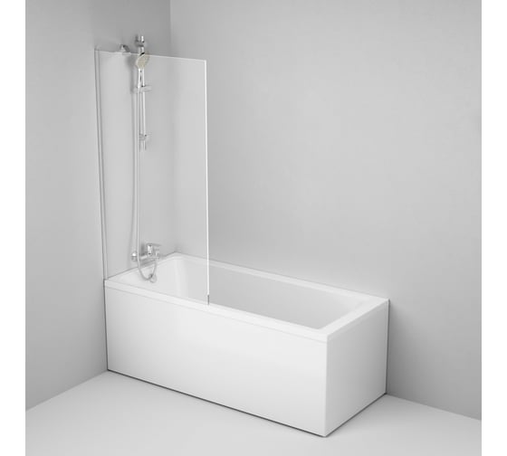 Изображение товара Шторка на борт ванны AM.PM Gem 80х140, фиксированная W90BS-080-140CT