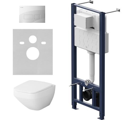 Изображение товара Комплект: инсталляция с унитазом, с сиденьем и клавишей AM.PM Inspire V2.0 IS47001.50A1700