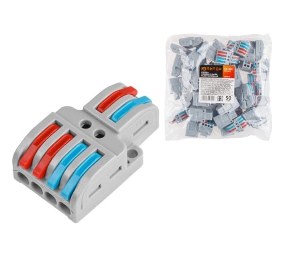 Изображение товара Клемма соединительная разветвительная ЮПИТЕР СК-324 (2.5 мм2) (50 шт) JP7201-09