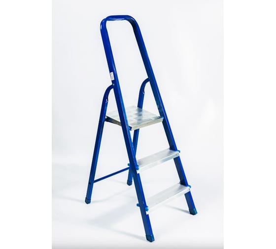 Изображение товара Стремянка GEVA TRADE стальная с алюминиевыми ступенями, 3 ступени SSGT-03