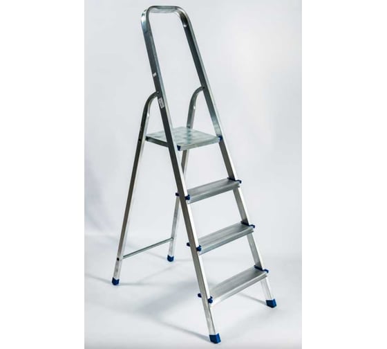 Изображение товара Стремянка алюминиевая GEVA TRADE 4 ступени, 82 см, 3.6 кг SAGT-04