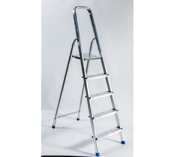 Изображение товара Стремянка алюминиевая GEVA TRADE 5 ступеней, 103 см, 4 кг SAGT-05