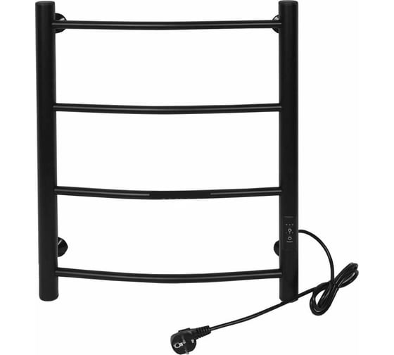 Изображение товара Электрический полотенцесушитель ТЕРА Ребро 400x600 (диммер, черный) ПСК-10-01д.ч