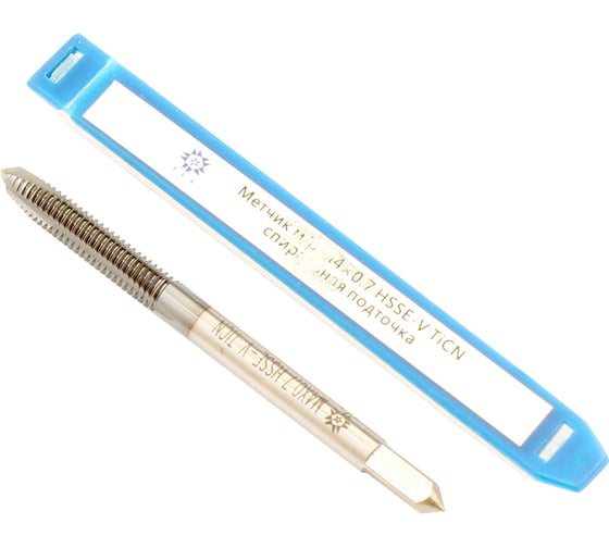 Изображение товара Метчик TLX М 4,0 0,7 м/р.HSSЕ-V GV3 спиральная подточка, покрытие TiСN ISO 529 74588