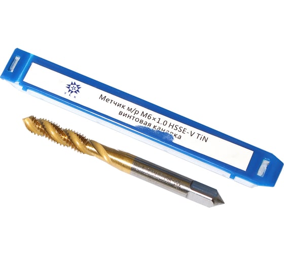 Изображение товара Метчик TLX М 6,0 1,0 м/р.HSSЕ-V GV3 винтовая канавка, покрытие TiN ISO 529 74572