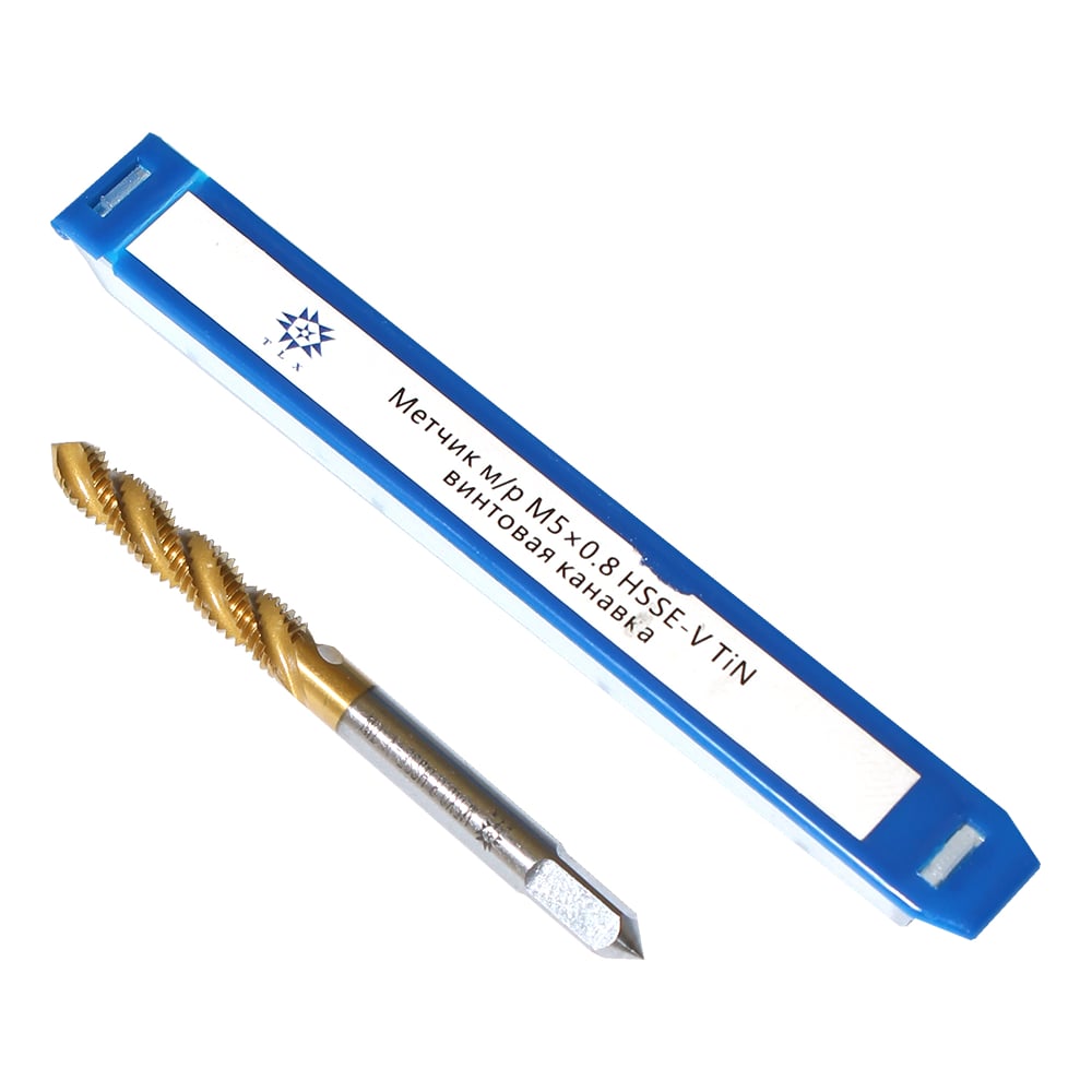 Изображение товара Метчик TLX М 5,0 0,8 мм с покрытием TiN для внутренняя резьбы, машинно-ручной