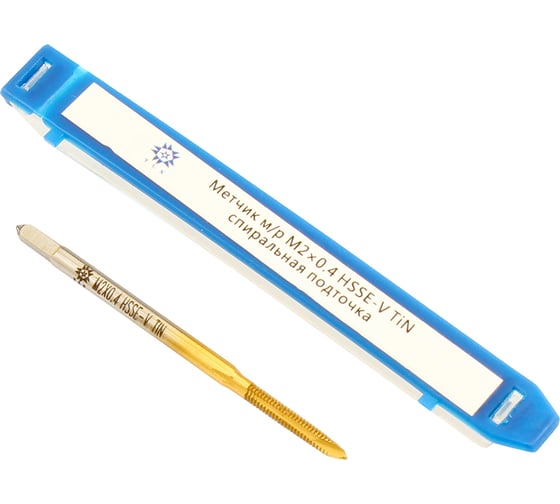 Изображение товара Метчик TLX М 2,0 0,4 м/р.HSSЕ-V GV3 спиральная подточка, покрытие TiN ISO 529 74576