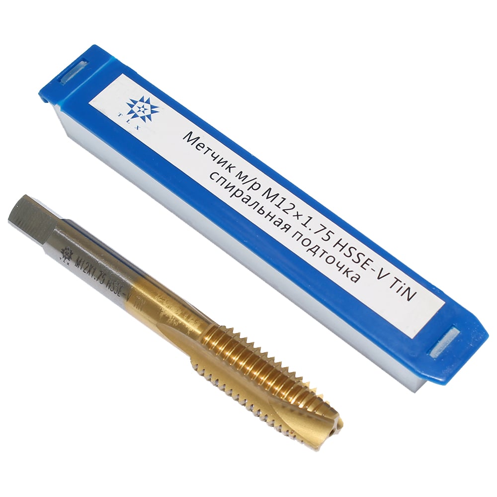 Изображение товара Метчик TLX М12,0 1,75 м/р HSS-E-V GV3 с покрытием TiN
