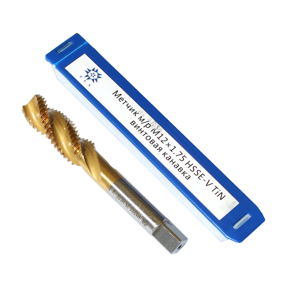 Изображение товара Метчик TLX М12 0 1 75 м/р с TiN покрытием для метрической резьбы