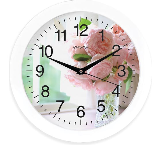 Изображение товара Настенные кварцевые часы Energy модель ЕС-96, цветы, 00 9469