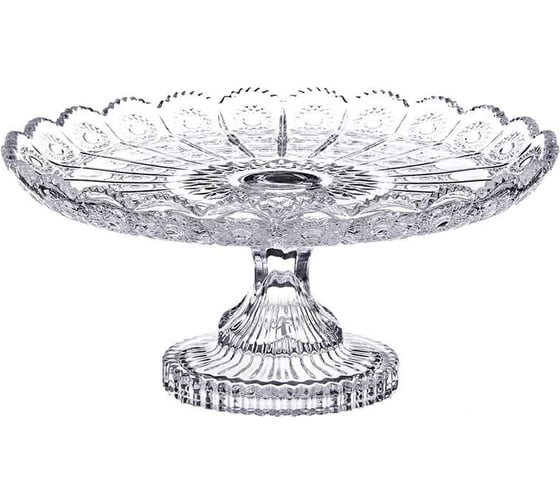 Изображение товара Тортовница Lefard на ножке muza crystal диаметр=30 см. высота=15 см. 195-128