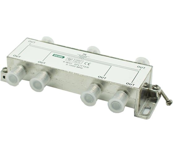 Изображение товара Разветвитель F на 6 TV (5-1000MHz) OXION пакет 10 шт., арт. OX-SPL6W1000PCS10