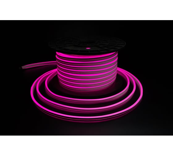 Изображение товара Гибкий Неон TEAMPROF двусторонний, 24В, 50м, РОЗОВЫЙ TPF-FX816D-120-24V-W/P